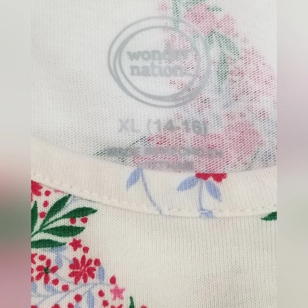 Wonder Nation Cream Floral Dress